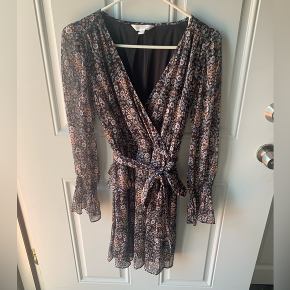 LC Lauren Conrad Dresses & Skirts - Lauren Conrad long sleeve blue & pink floral dress size XS